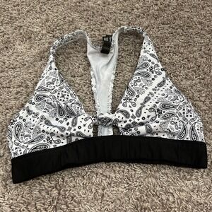 Pink Sport Victoria's Secret Bra‎ White Black Bandana Print Bralette Medium